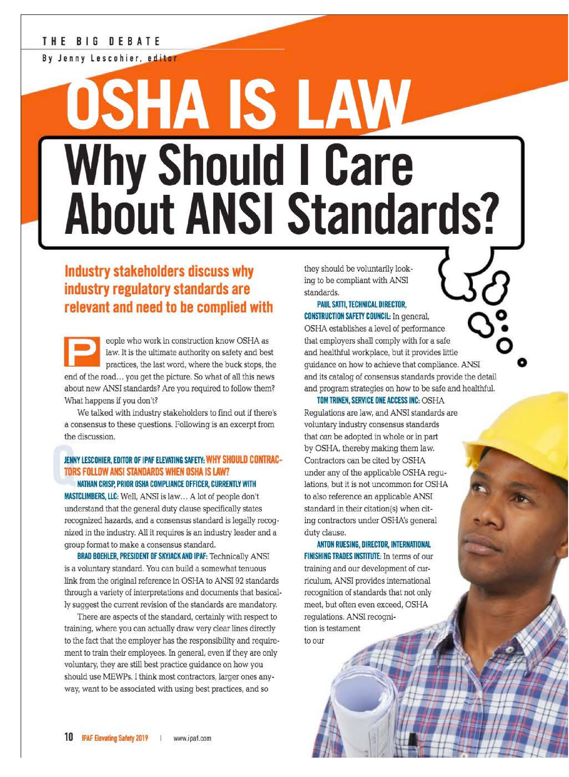 IPAF Elevating Safety 2019 IPAF Elevating Safety 2019